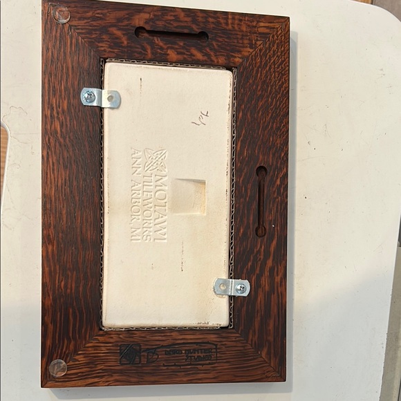 STUNNING wooden Framed Ceramic Tile Art with birds doves and trees by Motawi - Picture 6 of 14